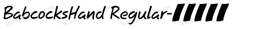 BabcocksHand Regular字体转换